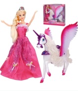 Lalka Księżniczka i Jednorożec Zestaw