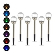 Solarna lampa ogrodowa zestaw 6 szt. multikolor