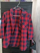 Koszula czarno - czerwona krata S