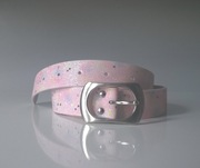 Pasek brokatowy z sercami