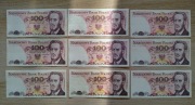 Zestaw banknotów PRL 100 zł Różne serie
