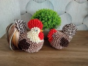 Kogut i kura rękodzieło Wielkanoc 