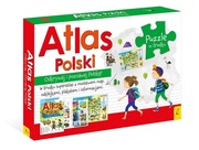 Wilga zestaw edukacyjny Atlas Polski z puzzlami i plakatem