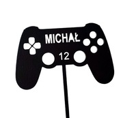 Topper drewniany dla gracza,personalizowany, imię 