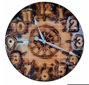 Zegar ścienny , drewno bukowe, rzeźbiony 40cm