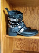 trapery sztyblety  botki kozaki buty motocyklowe ćwieki  dżety skórzane