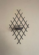 Metalowy kwietnik wiszący ścienny półka na kwiaty vintage prl