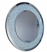 Duże lustro srebrne z pirytem glamour 60cm