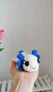 Aksolotl na szydełku, axolotl handmade, dekoracja 