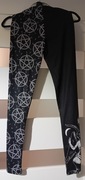 Gothicana by EMP - Legginsy czarne Pentagram/Baphomet, XS