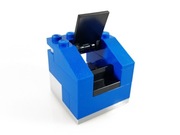 LEGO KOSZ NA ŚMIECI KONTENER Z KLAPĄ NIEBIESKI