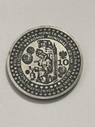 Patron numizmatyków. Fi 27 mm. Mosiądz srebrzony. Gyges