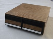 Kasetka stojak na kasety magnetofonowe, pojemnik retro vintage prl 