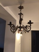 Stylowy Żyrandol Mosiężny - 5 Ramion - Klasyk Vintage / Neobarok