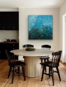 100x100cm obraz abstrakcja turkus niebieski zielony