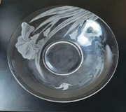 Vintage Dorothy Thrope miska ozdobna 30cm szkło trawione lata 50 