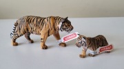 Schleich zestaw 2 figurek nowych tygrysów modele z 2014 r.