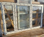 Okno PCV nowe trzyskrzydłowe  235*141 