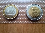 Set monet Euro Święta Helena 2007 r 8 próbnych monet w blistrze zestaw