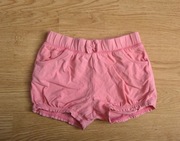 Letnie materiałowe krótkie spodenki różowe szorty 