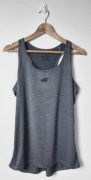 Damska koszulka treningowa 4F racerback szary melanż XL stan bardzo dobry