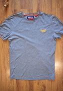 T-shirt Superdry r. L szary męski kr. rękaw bawełniany
