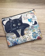 NOWA! Stylowa Kosmetyczka z Kocim Motywem i Kwiatami.