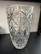 Piękny masywny kryształowy wazon vintage 