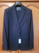 Nowy garnitur Bytom 182/104/92 Slim fit wełna 100% granatowy Salon 2000zł 