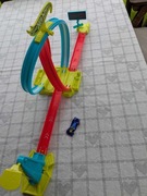 HOT WHEELS NEON SPEEDERS ZESTAW TORÓW NEONOWA ŚWIECĄCA SUPER PĘTLA + AUTKO