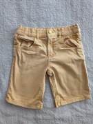 Żółte bawełniane regulowane krótkie spodenki szorty jeansowe F&F 134