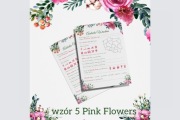 Ankieta weselna A4/A5 pdf do druku Pink Flowers