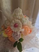 KWIATY świec sojowych w koszyczku gipsowym  o zapachu limonka z miętą 