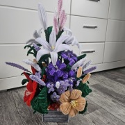 Bukiet kwiatów  z drucików 