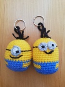 Minionki, breloczek, szydełko 
