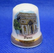 Naparstek Kolekcjonerski Porcelanowy Paris Łuk Triumfalny