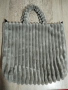 Torebka damska worek, pluszowa, codzienna