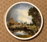 Talerz ozdobny porcelanowy wieś