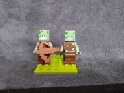 Minifigurka oryginalna LEGO Drowned Zombie Min088 Minecraft dwie sztuki