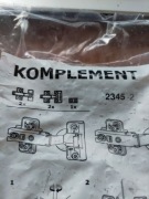 7 x Komplement Ikea 302.145.04 - Zestaw zawiasów zawiasy do szafy PAX