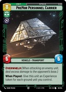 Star Wars: Unlimited - SoP - PreMor Personel Carrier (U) x3