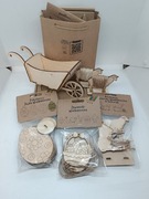 Zestaw Świąteczny Wielkanoc, Ozdoby Świąteczne z Drewna