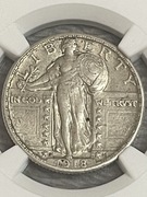 USA ngc – 25 CENTS 1918-S STANDING LIBERTY