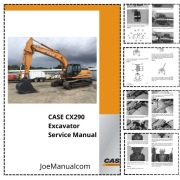 CASE CX290 Excavator Service Manual Instrukcja serwisowa naprawcza