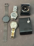 Zestaw 4 zegarków - 3 damskie na rękę + budzik