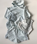 Zara sportowy komplet top, spodenki, bluza r: 128/140