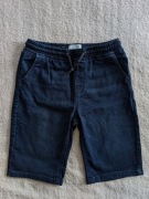 Granatowe krótkie spodenki szorty jeansowe na gumie Primark 158 jak nowe