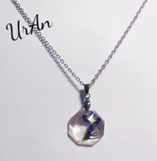 Naszyjnik prawdziwy kwiat lobelia w żywicy PREZENT