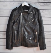 ZARA SKÓRZANA KURTKA BIKER 100% SKÓRA NATURALNA M