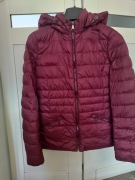 Kurtka Massimo Dutti puch puchowa burgundowa 36 S